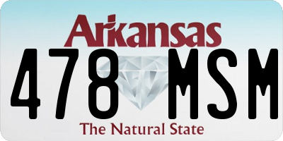 AR license plate 478MSM