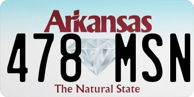 AR license plate 478MSN