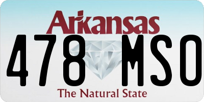AR license plate 478MSO