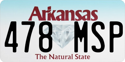 AR license plate 478MSP