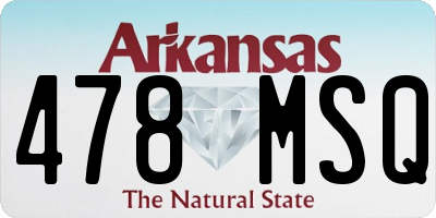 AR license plate 478MSQ