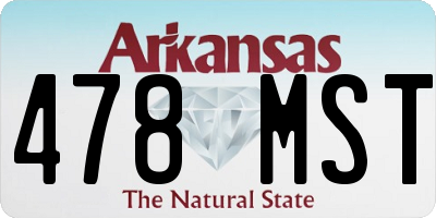 AR license plate 478MST