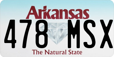 AR license plate 478MSX