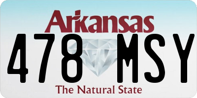 AR license plate 478MSY
