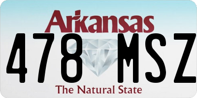 AR license plate 478MSZ