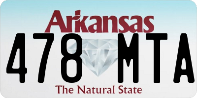 AR license plate 478MTA