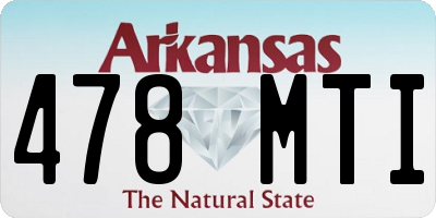 AR license plate 478MTI