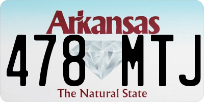 AR license plate 478MTJ