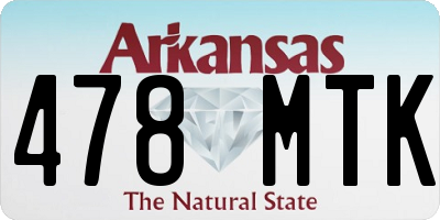 AR license plate 478MTK