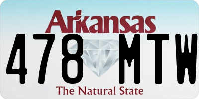 AR license plate 478MTW