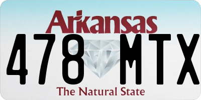 AR license plate 478MTX