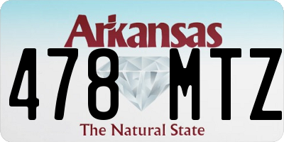 AR license plate 478MTZ