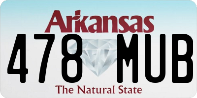 AR license plate 478MUB