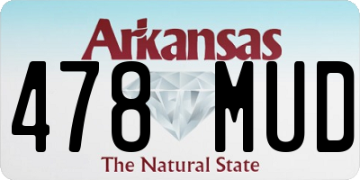 AR license plate 478MUD