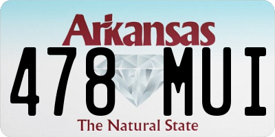 AR license plate 478MUI