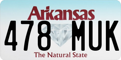 AR license plate 478MUK