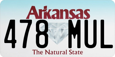 AR license plate 478MUL