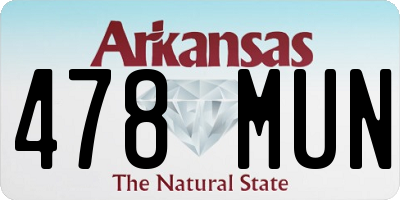 AR license plate 478MUN