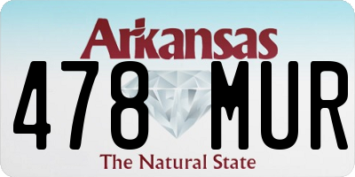 AR license plate 478MUR