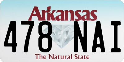 AR license plate 478NAI