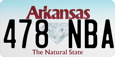 AR license plate 478NBA