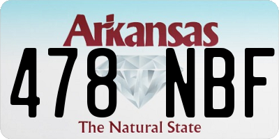 AR license plate 478NBF