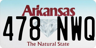 AR license plate 478NWQ