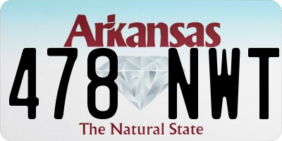 AR license plate 478NWT