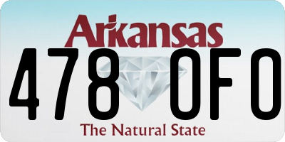AR license plate 478OFO