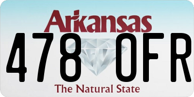 AR license plate 478OFR