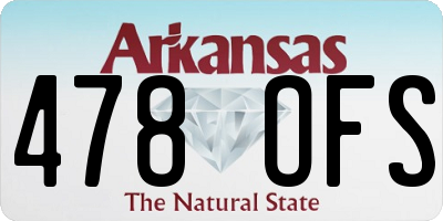 AR license plate 478OFS