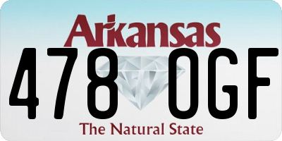 AR license plate 478OGF