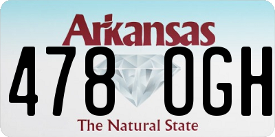 AR license plate 478OGH