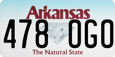 AR license plate 478OGO