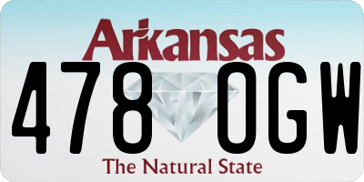 AR license plate 478OGW