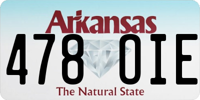 AR license plate 478OIE