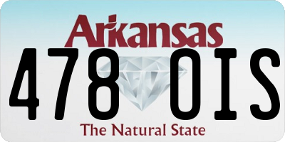 AR license plate 478OIS