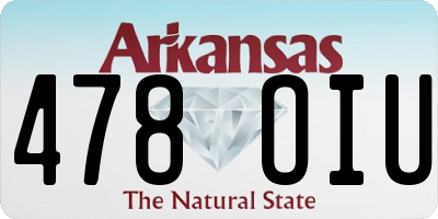 AR license plate 478OIU