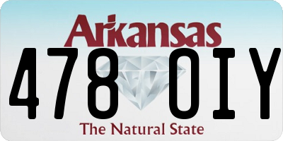 AR license plate 478OIY