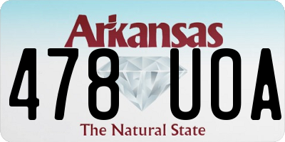 AR license plate 478UOA