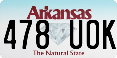 AR license plate 478UOK