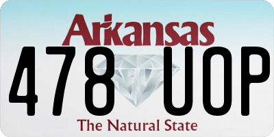 AR license plate 478UOP