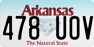 AR license plate 478UOV