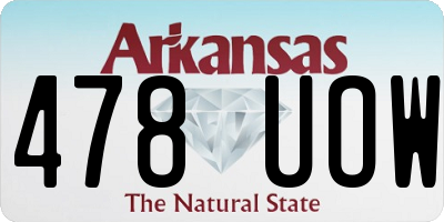 AR license plate 478UOW