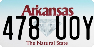 AR license plate 478UOY