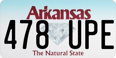 AR license plate 478UPE