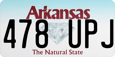 AR license plate 478UPJ