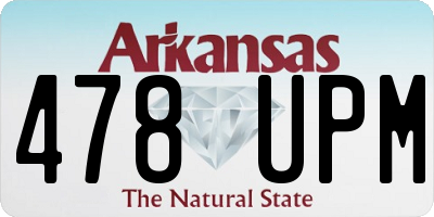 AR license plate 478UPM