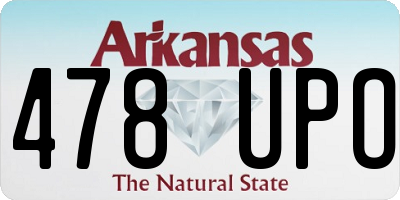 AR license plate 478UPO
