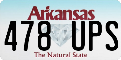 AR license plate 478UPS